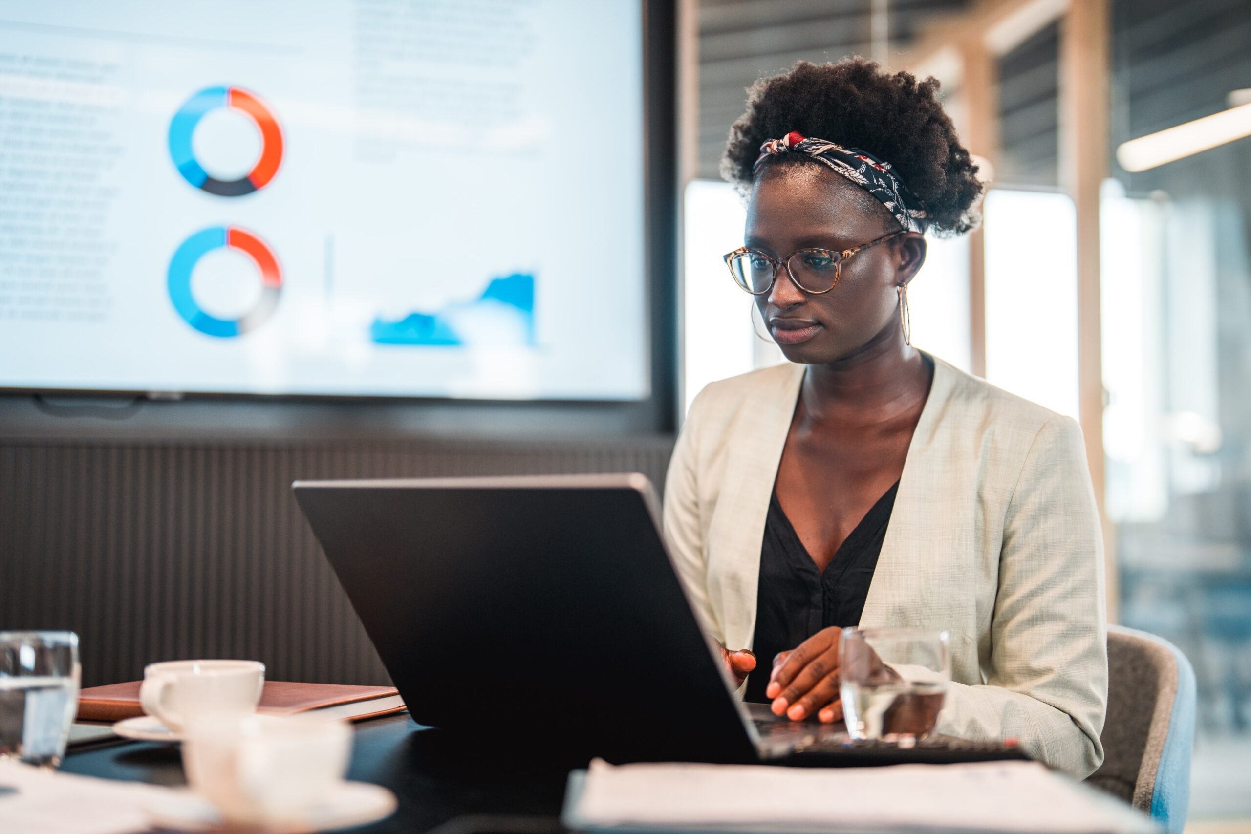 Finance accountant working in an office